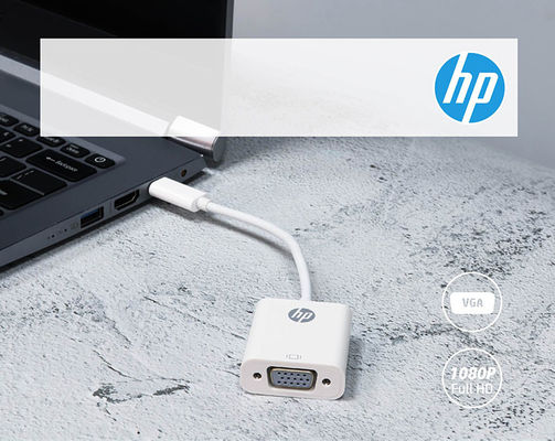 HP Flash Drives USB C Male To VGA Female Adaptor Lightweight Design