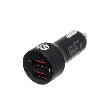Mobile Phone Fast Charge 2 Port Usb HP Car Charger 24W Super Speed