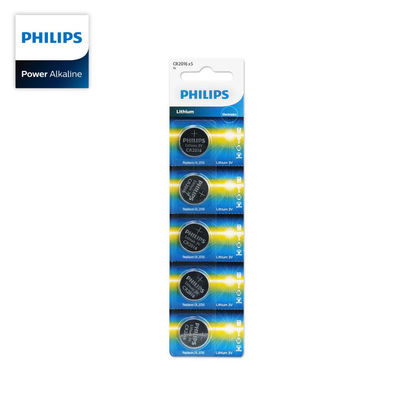 Silver Color Philips Lithium Battery Cr1620 3V Button Cell Long Lasting