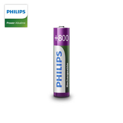 Long Cycle Life 800mAh NIMH Philips AAA Rechargeable Batteries R03B2RTU8/97