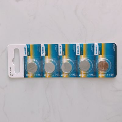 MSDS Approved Philips Lithium Button Battery CR1620 Anti Scald