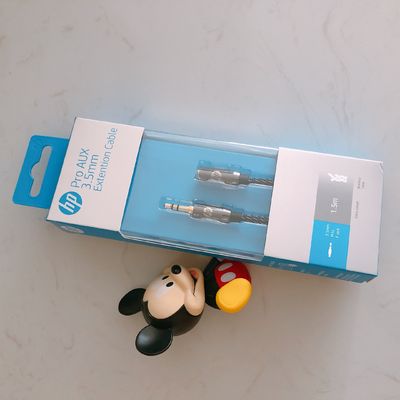 Portable Tablets HP Audio Cables AUX 3.5 Mm Male To Female Cable