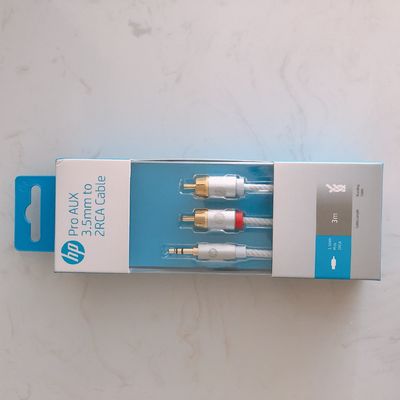 HP Pro AUX 3.5 Mm Stereo To 2 Rca Cable Increased Strength Flexibility