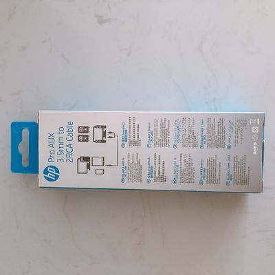 HP Pro AUX 3.5 Mm Stereo To 2 Rca Cable Increased Strength Flexibility