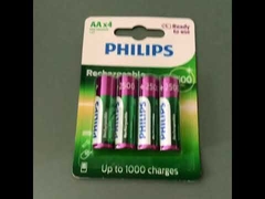 รถของเล่น Philips AA แบตเตอรี่แบบชาร์จได้ NIMH 2500mAh MSDS ได้รับการอนุมัติ