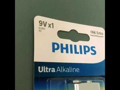 แบตเตอรี่อัลคาไลน์ PHILIPS 9 โวลต์สำหรับใช้งานทุกวันสำหรับอุปกรณ์ที่ต้องการพลังงานสูง