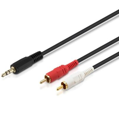 AUX 3.5 Mm To 2rca HP Audio Cables Strength Flexibility For Audio Transfer