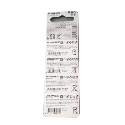 Car Remote Key Cr1620 Watch Lithium Button Battery 1632 1.5V